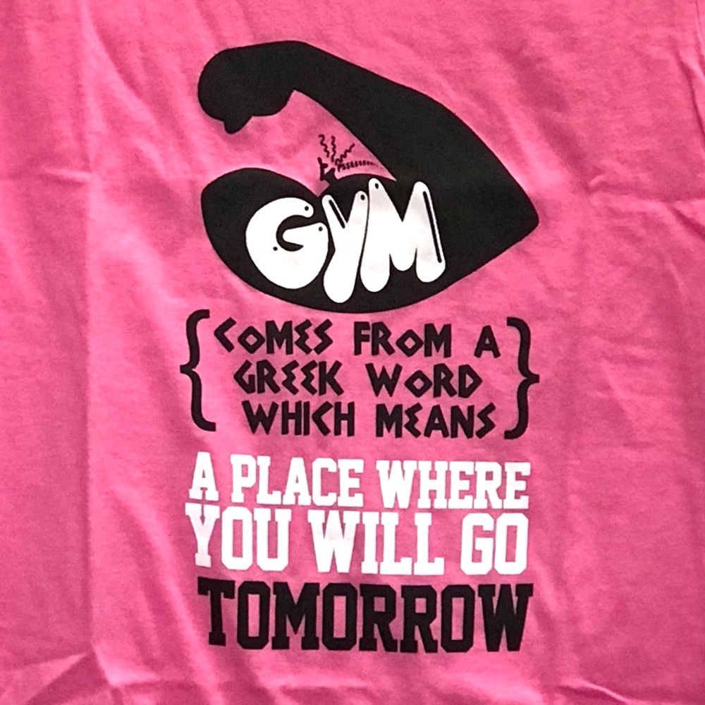 NWOT Gym Definition - New Ladies Pink T-Shirt
